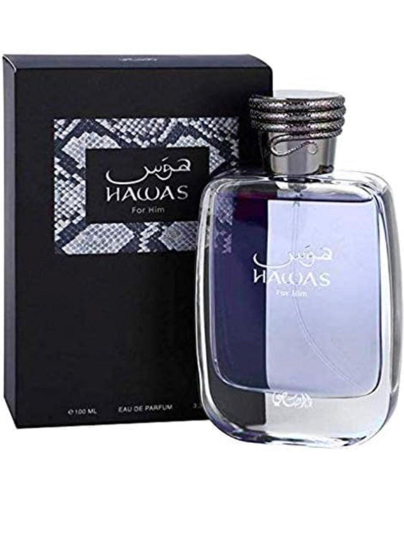 RASASI Hawas EDP oz) Long-Lasting Pour Homme Spray, Aquatic Scent Designed to Embody Masculine Strength and Vigor (Hawas for Him)