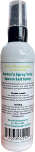 Barton’s Spray n Go Epsom Salt Spray, Unscented, Relieves Aches and Discomfort - 4 oz