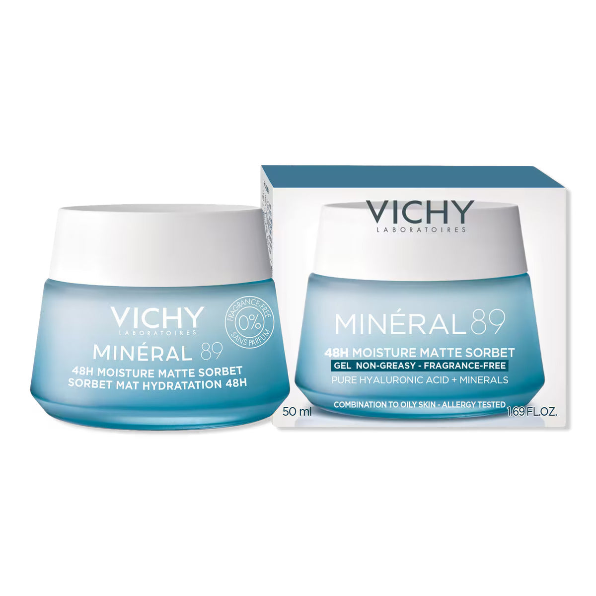 Mineral 89 48HR Moisture Matte Gel By Vichy Laboratoires 50ml 1.69