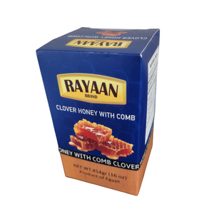 Rayaan Clover Honey With Comb Made In Egypt 16 oz (454 gr)