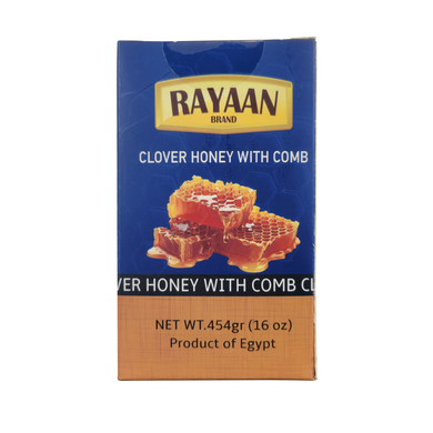 Rayaan Clover Honey With Comb Made In Egypt 16 oz (454 gr)