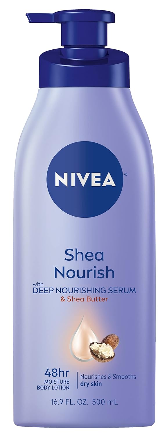 Nivea Shea Nourish With Deep Nourishing Serum & Shea Butter Body Lotion 16.9 Oz. 500ml