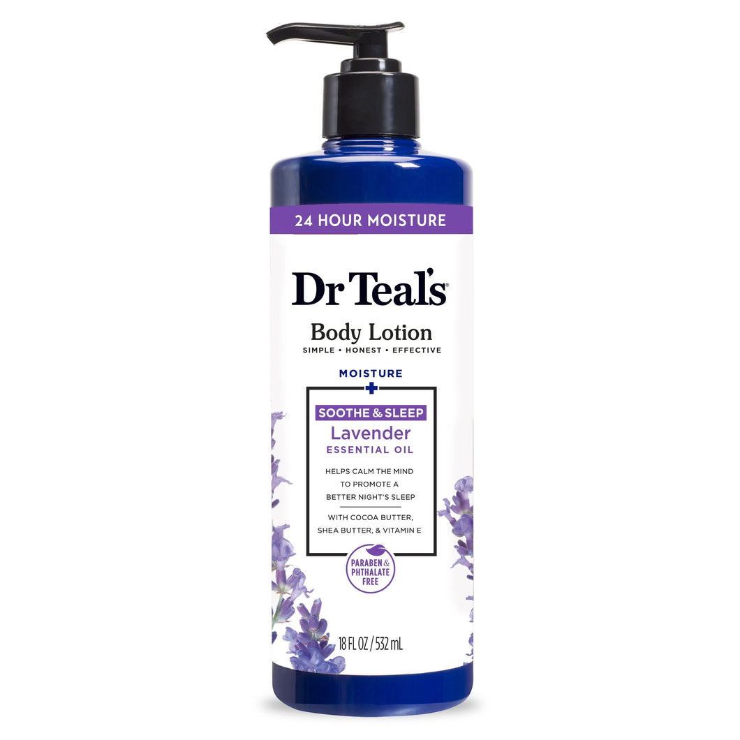 Dr Teal's Body Lotion Lavender Cocoa Butter, Shea Butter & Vitamin E 18 fl oz (532ml)