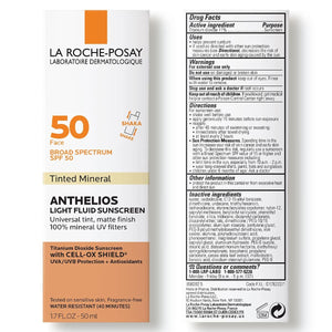 Anthelios  Sunscreen SPF 50+ Tinted Mineral | Broad Spectrum SPF Blendable Tint By La Roche-Posay 50ML