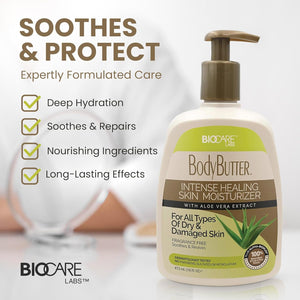 BodyButter Skin Moisturizer With Aloe Vera 16 fl oz (473ml) By Biocare Labs