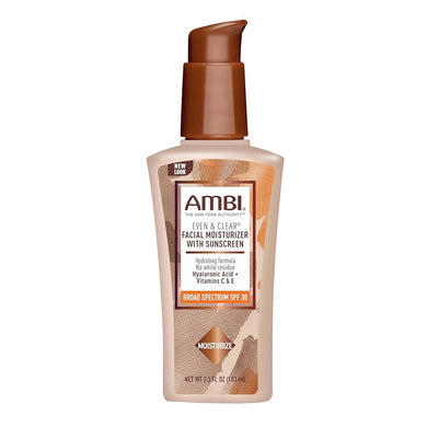 Ambi Even & Clear Daily Facial Moisturizer with SPF 30, 3.5fl oz