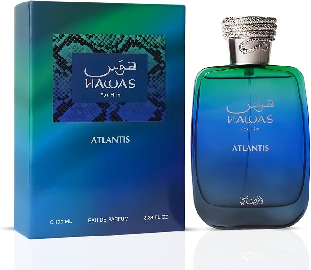 Hawas Atlantis Eau De Parfum for Men by Rasasi 100ml/3.38oz