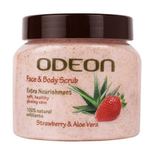 ODEON Strawberry & Aloe Vera Face & Body Scrub 300ml