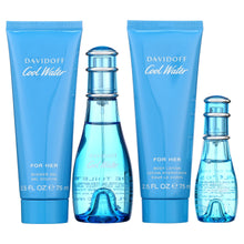 Davodoff Cool Water for Women 4 piece EDT Gift Set (1.6oz EDT, 0.5oz EDT, 2.5oz shower gel, 2.5oz lotion)