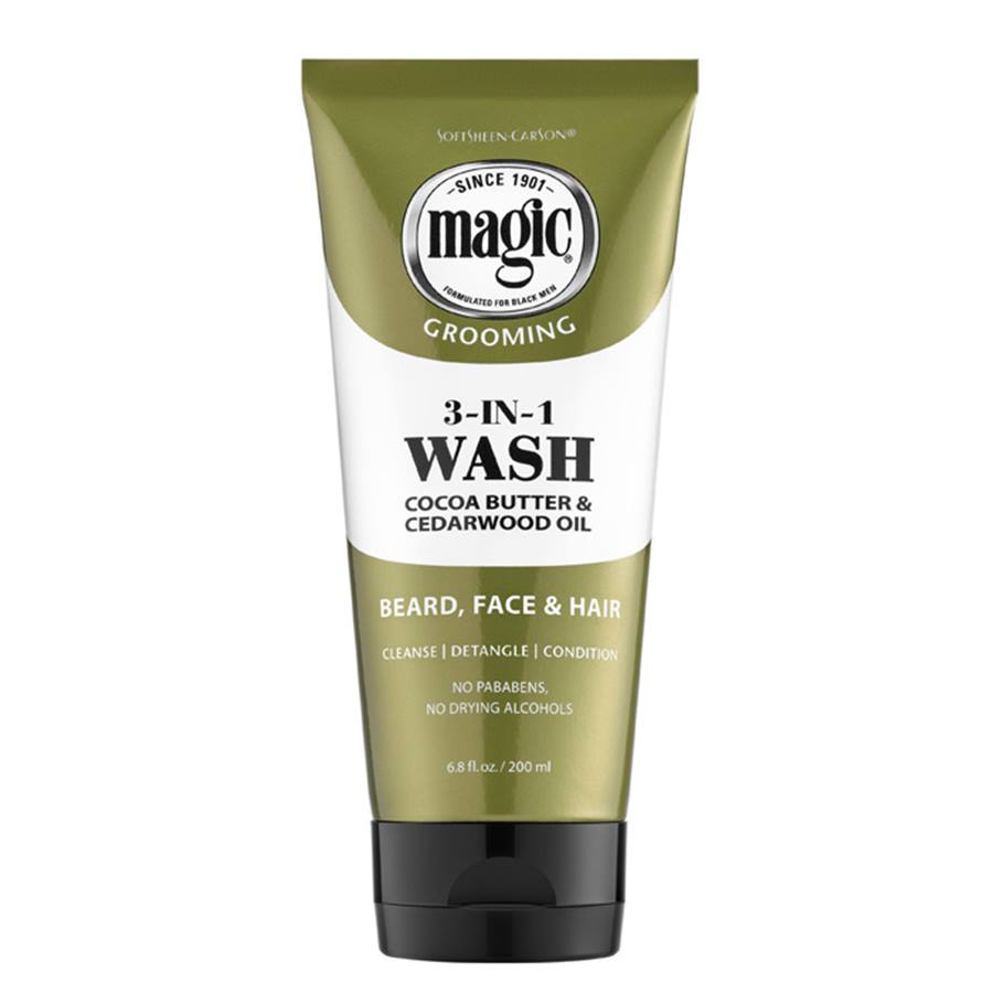 Magic Grooming 3-in-1 Wash, Beard, Face & Hair, 6.8 oz.