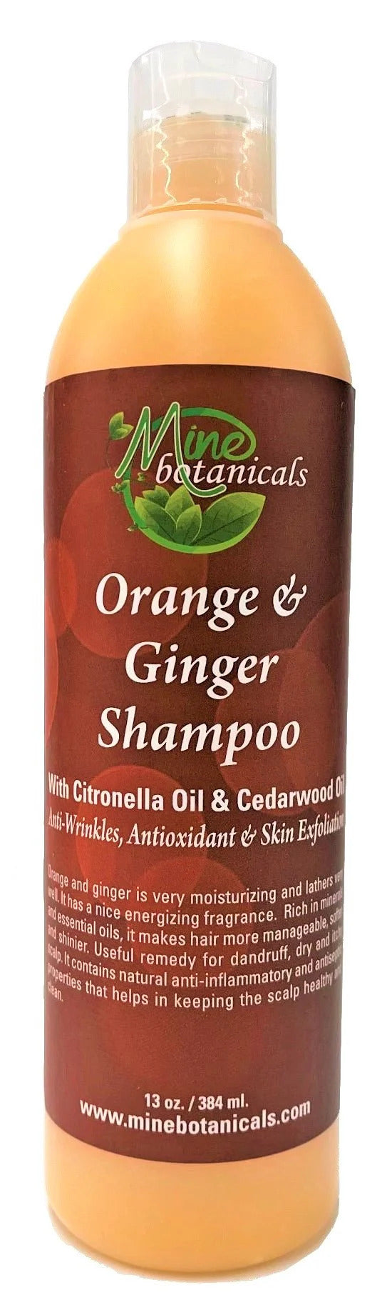 Orange & Ginger Shampoo 13 oz By Mine Botanicals