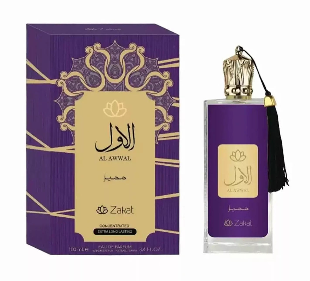 Al Awwal Purple Amethyst Eau De Parfum By Zakat Zoghbi Parfums 100ml 3.4 FL OZ