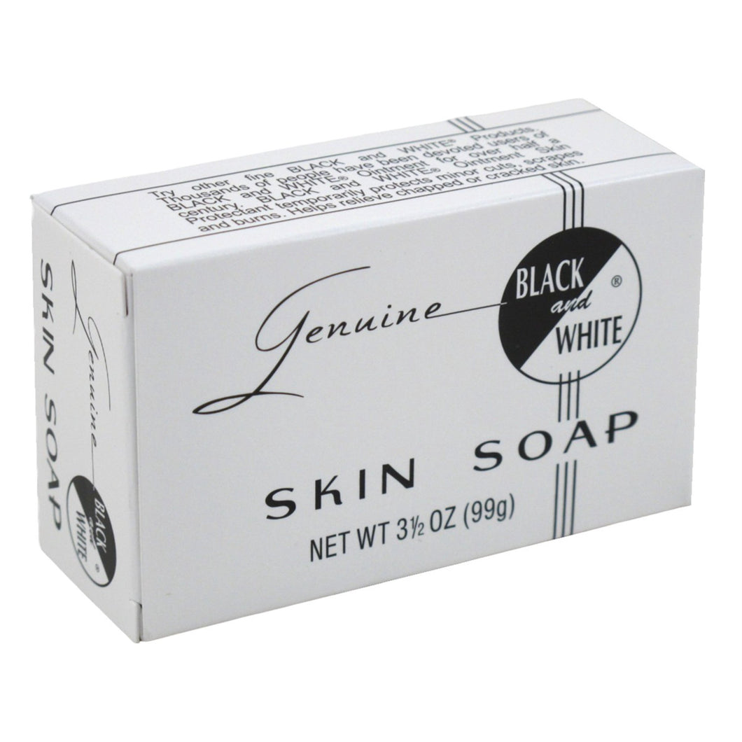 Black and White Genuine Skin Soap Bar 3.5 oz (99g)