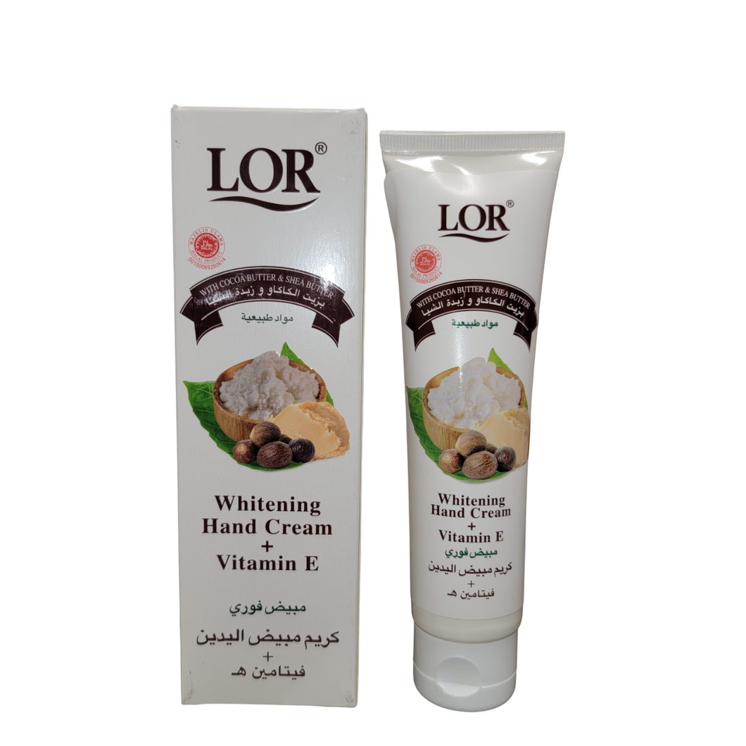 LOR Whitening Hand Cream Cocoa Butter & Shea Butter W/ Vitamin E+ 100ML
