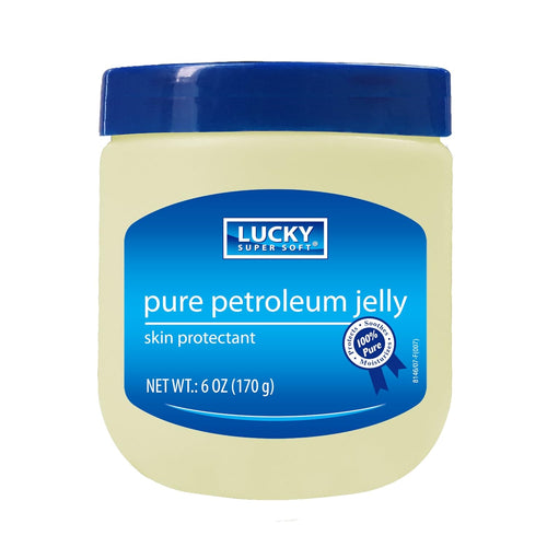 Pure Petroleum Jelly Skin Protectant By Lucky Super Soft 6 oz (170g)