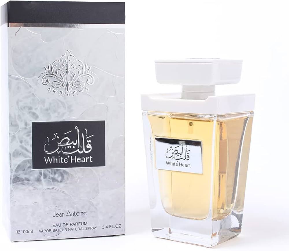 White Heart Eau De Parfum By Jean Antoine Almas Perfumes 100 ML 3.4 FL OZ Made In Saudi Arabia