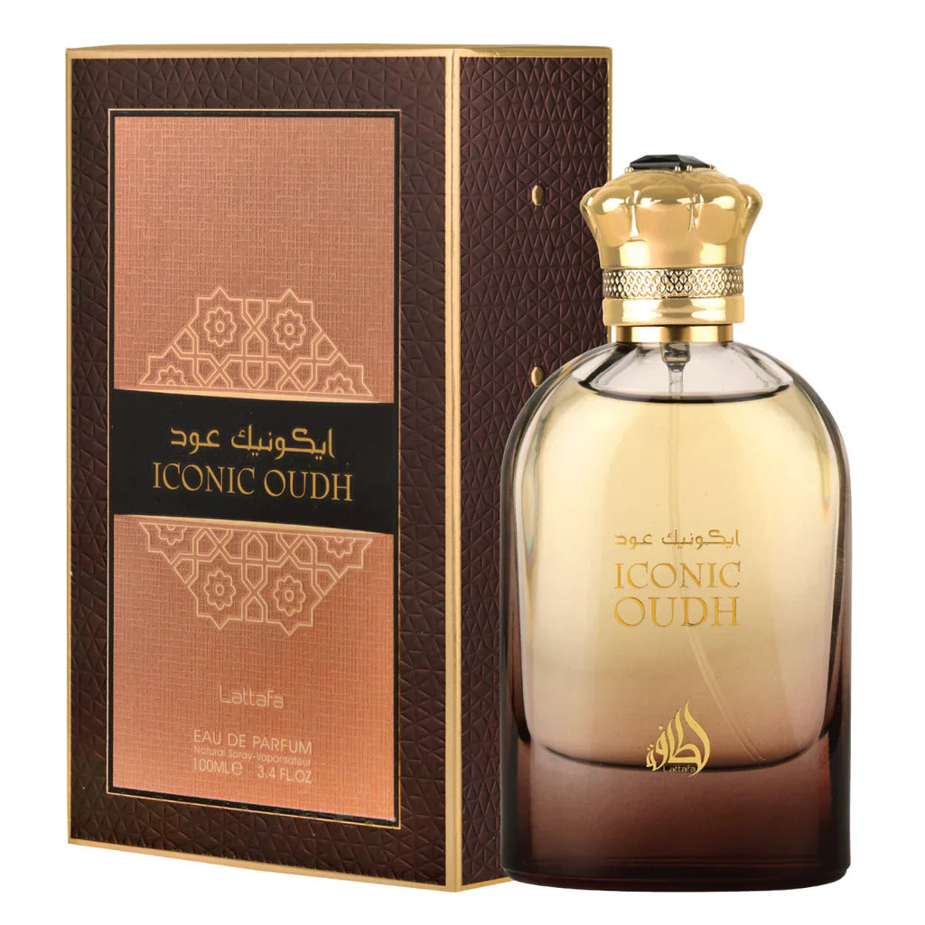 Iconic Oud Eau De Parfum By Lattafa Oriental Perfume 100ml 3.4 fl oz