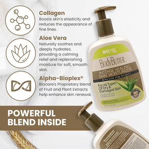 BodyButter Skin Moisturizer With Aloe Vera 16 fl oz (473ml) By Biocare Labs