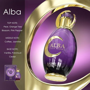 Alba Pour Femme Extrait De Parfum By Anfar 100ml 3.4 FL OZ Serie Lunaire Par Anfar