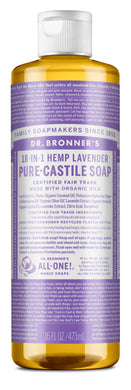 Dr Bronner's 18-In-1 Hemp Lavender Pure-Castile Soap 16fl oz 473ml