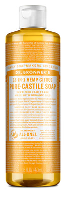 Dr Bronner's 18-In-1 Hemp Citrus Pure-Castile Soap 16fl oz 473ml