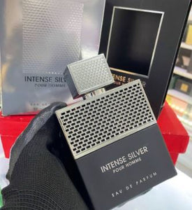 Intense Silver Pour Homme Eau De Parfum By Fragrance World 100ml 3.4 FL OZ