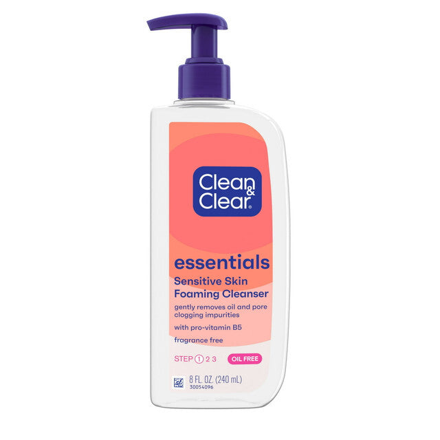 Clean & Clear Essentials Sensitive Skin Foaming Cleanser Step One  8 fl. oz (240 ml)