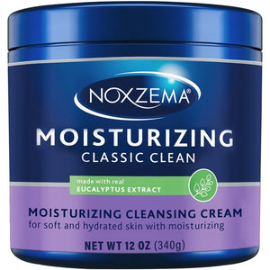 Noxzema Moisturizing Classic Clean Eucalyptus Extract Cleansing Cream Wash 12 OZ (340ml)