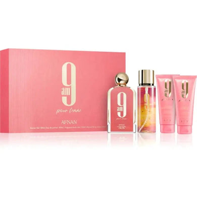 9AM Pour Femme by Afnan 4 Piece Gift Set for Women