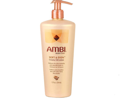 Ambi Soft & Even Creamy Oil Lotion 12 Oz