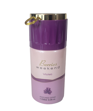 Berries Weekend Violet Concentrated Perfumed Spray By Fragrance World 250ml 8.5 fl. oz.