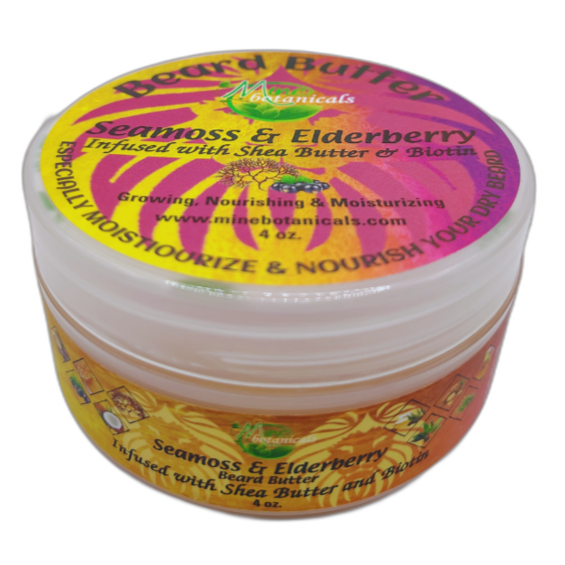 Seamoss & Elderberry Beard Butter 4oz by Mine Botanicals