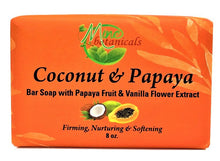 Coconut & Papaya Bar Soap with Papaya Fruit & Vanilla Flower Extract 8oz by Mine Botanicals