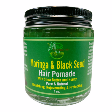 Moringa & Black Seed Hair Pomade with Shea Butter & Honey 4oz by Mine Botanicals