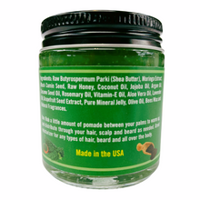Moringa & Black Seed Hair Pomade with Shea Butter & Honey 4oz by Mine Botanicals