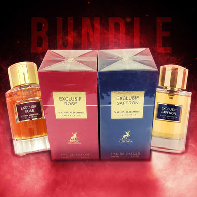 Exclusif Rose & Exclusif Saffron Bundle EDP 100ml by Maison Alhambra Lattafa (2x Mixed Pieces)