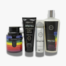 Armaf Odyssey Spectra Rainbow Edition for Men 4 piece Gift Set (3.4oz EDP, 3.4oz shower gel, 1.7oz body spray, 8.4oz shampoo)