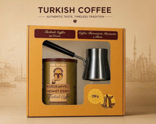 KURUKAHVECI MEHMET EFENDI Turkish Coffee with Cezve Set, 8.8 OZ / 250 Gr