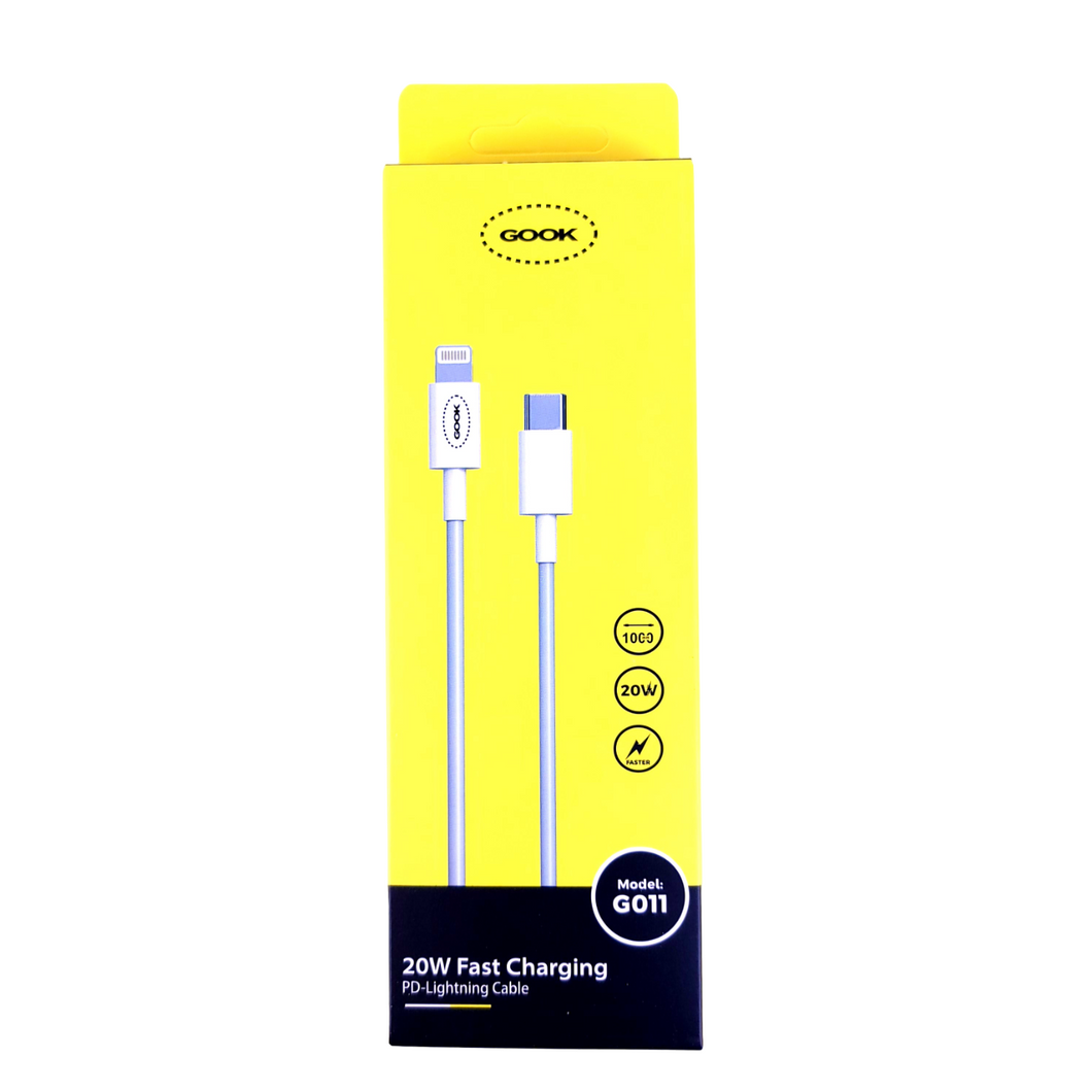 Fast Charging 20W Fast Charging PD-Lightning USB-C To Lightning Cable By Gook - Model G011