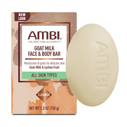 Goat Milk Face & Body Soap Bar For All Skin Types By Ambi 3.5 oz