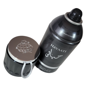 Hayaati Black Concentrated Perfumed Spray By Fragrance World 250ml 8.5 fl. oz.