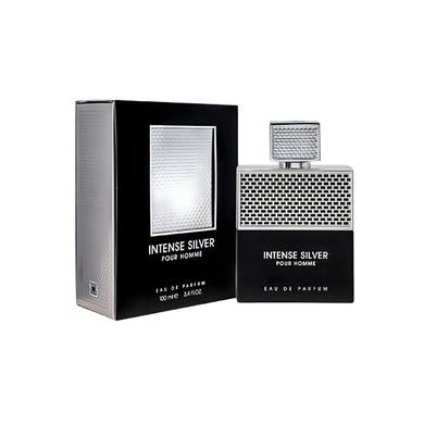Intense Silver Pour Homme Eau De Parfum By Fragrance World 100ml 3.4 FL OZ