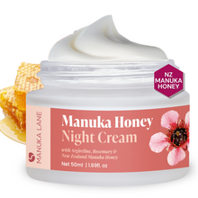 Manuka Honey Night Cream with Argireline, Rosemary, & New Zealand Manuka Honey (50ml)