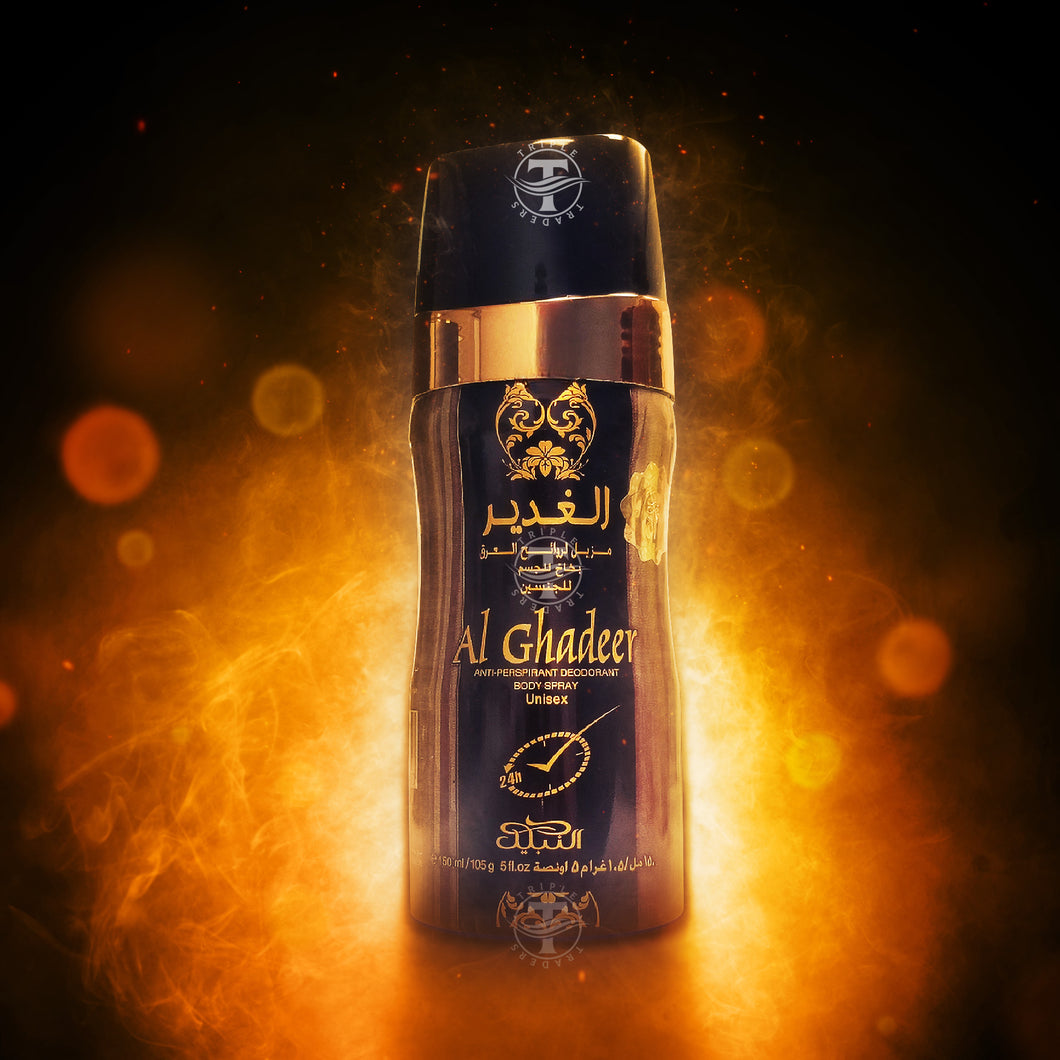 Nabeel Al Ghadeer Anti-Prespirant Deodorant Body Spray 150ml by 5 FL OZ