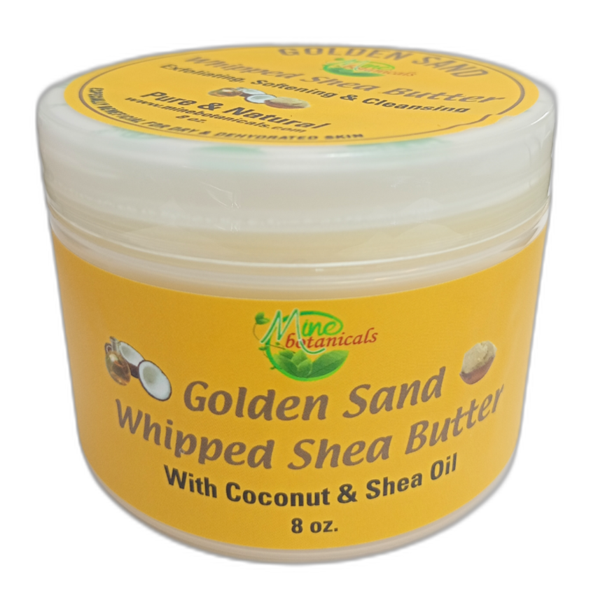 Golden Sand Whipped Shea Butter with Coconut & Shea Oil 8oz by Mine Botanicals