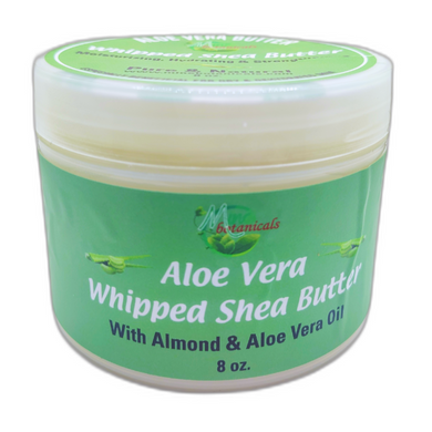 Aloe Vera Whipped Shea Butter with Almond & Aloe Vera Oil 8oz by Mine Botanicals