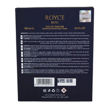 Vurv Royce Bleu EAU DE PARFUM Spray Perfume for Men 3.4 oz. (100 ML)