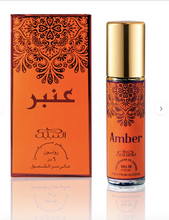 6X PIECES OF  Amber Roll On Oil Perfume - By Nabeel ( 6ml  x 6 )