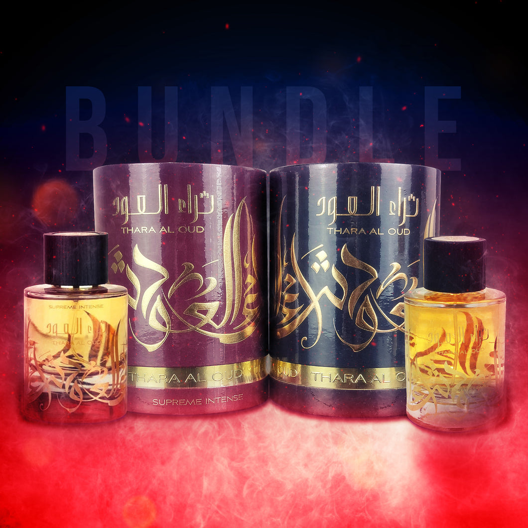 Thara Al Oud & Thara Al Oud Supreme Intense Bundle EDP 80ml by Ard Al Zaafaran (2x Mixed Pieces)