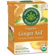 Traditional Medicinals Organic Ginger Aid Herbal Tea - Caffeine Free -16 Bags 1.13oz